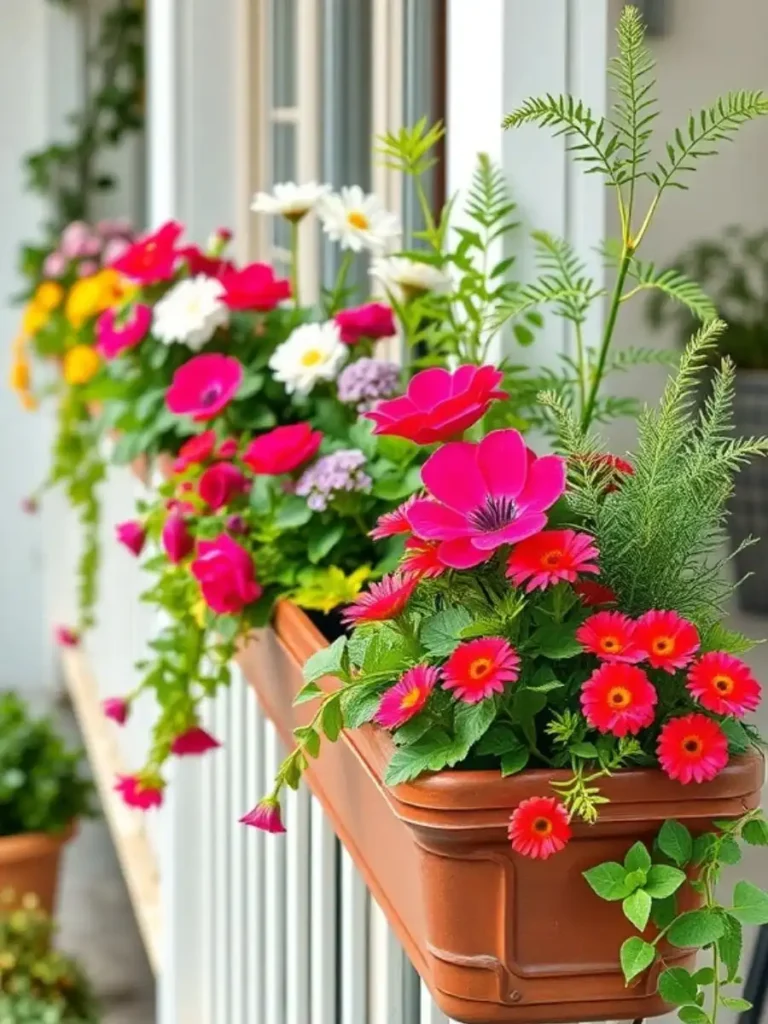 Stylish Rail Planters