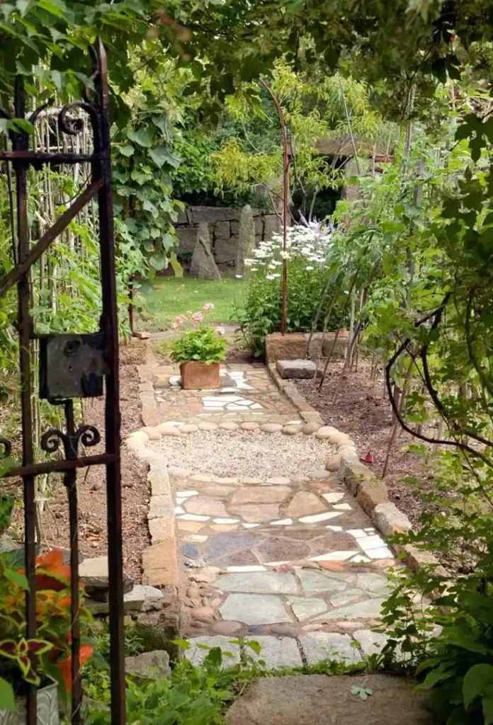 Enchanting Stone Pathway Garden
