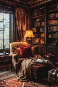 20 Dark Academia Living Room Ideas: Moody Scholar Escapes