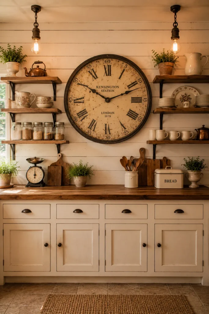 Antique Clock Wall Feature