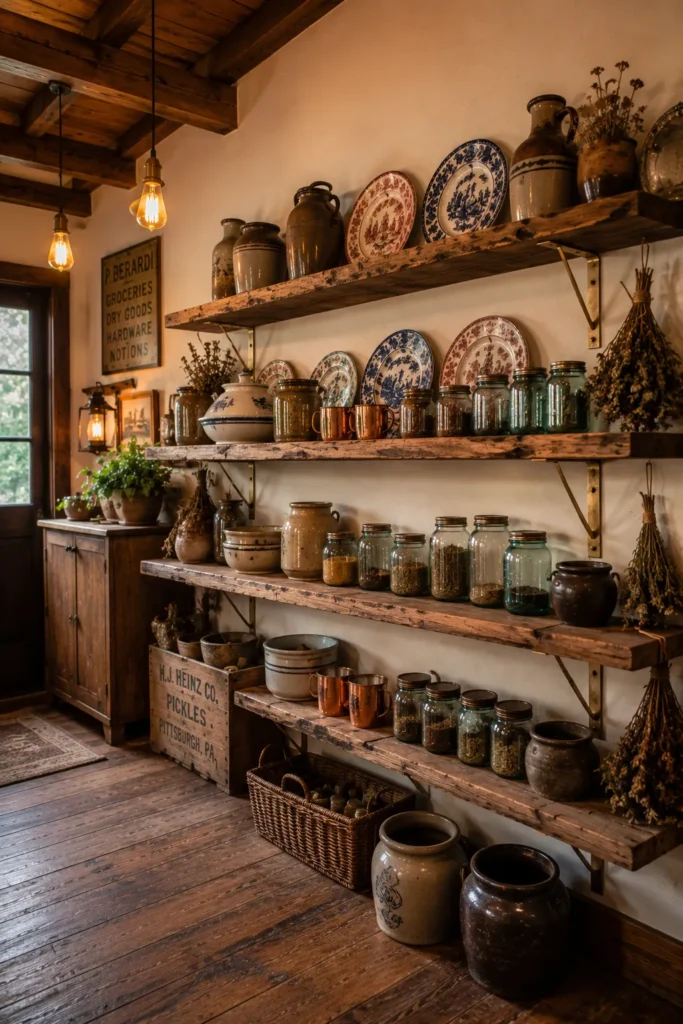 Antique Open Shelving