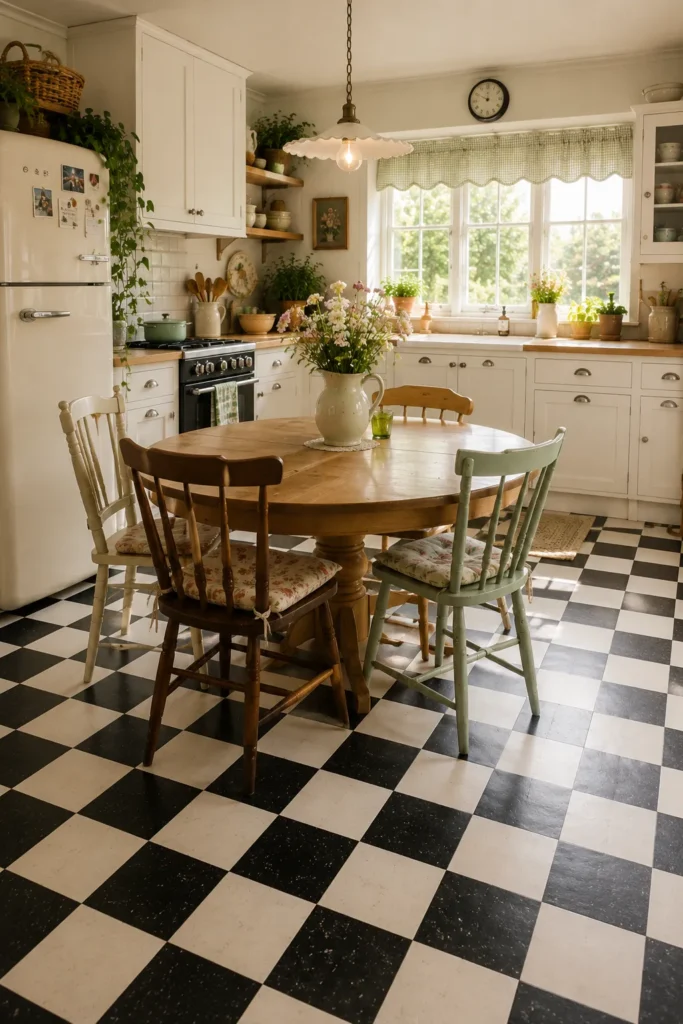 Checkered Kitchen Floor