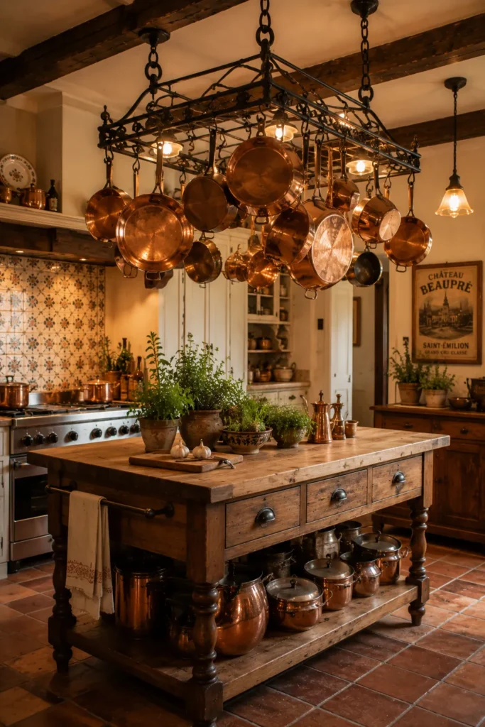 Copper Pot Ceiling Rack