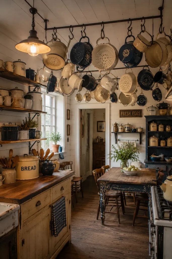 Enamelware Collection Display