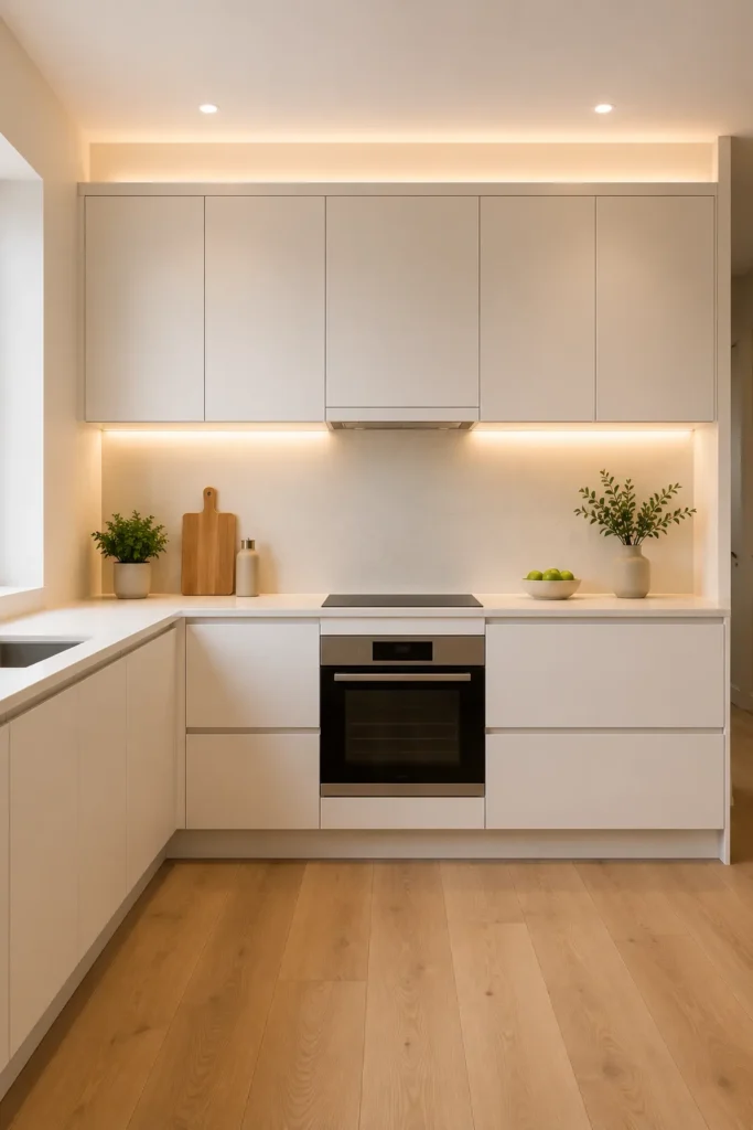 Handleless Flat-Front Cabinets 1