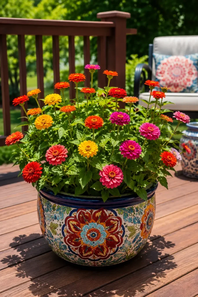 Heat-Proof Zinnia Planter