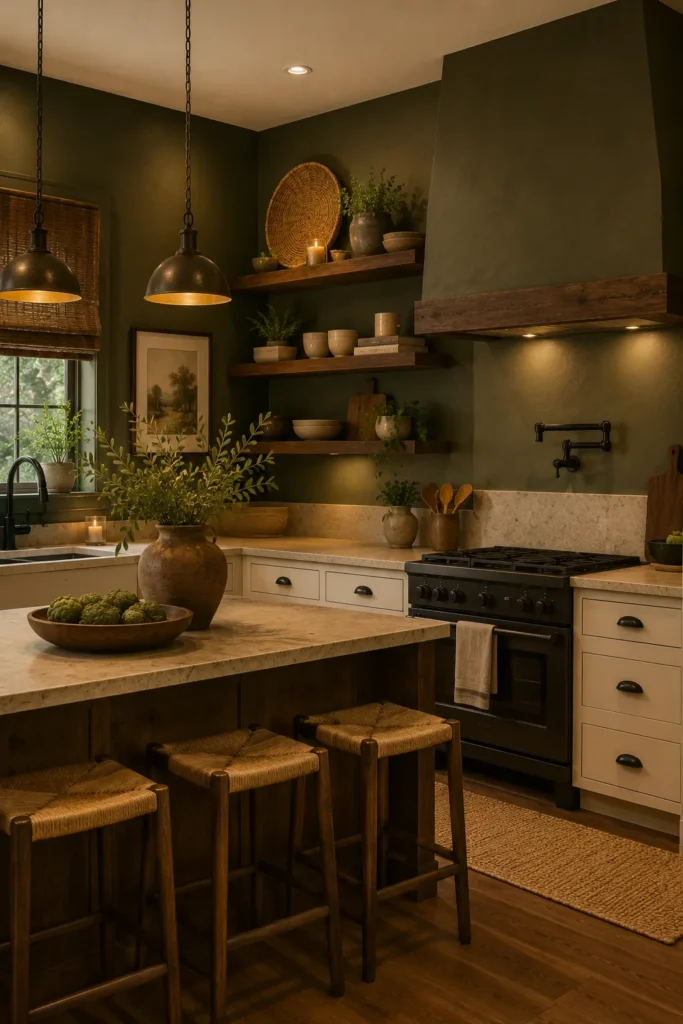 Olive Accent Walls