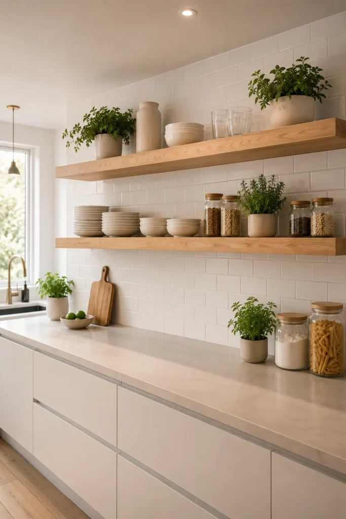 Open Floating Shelves