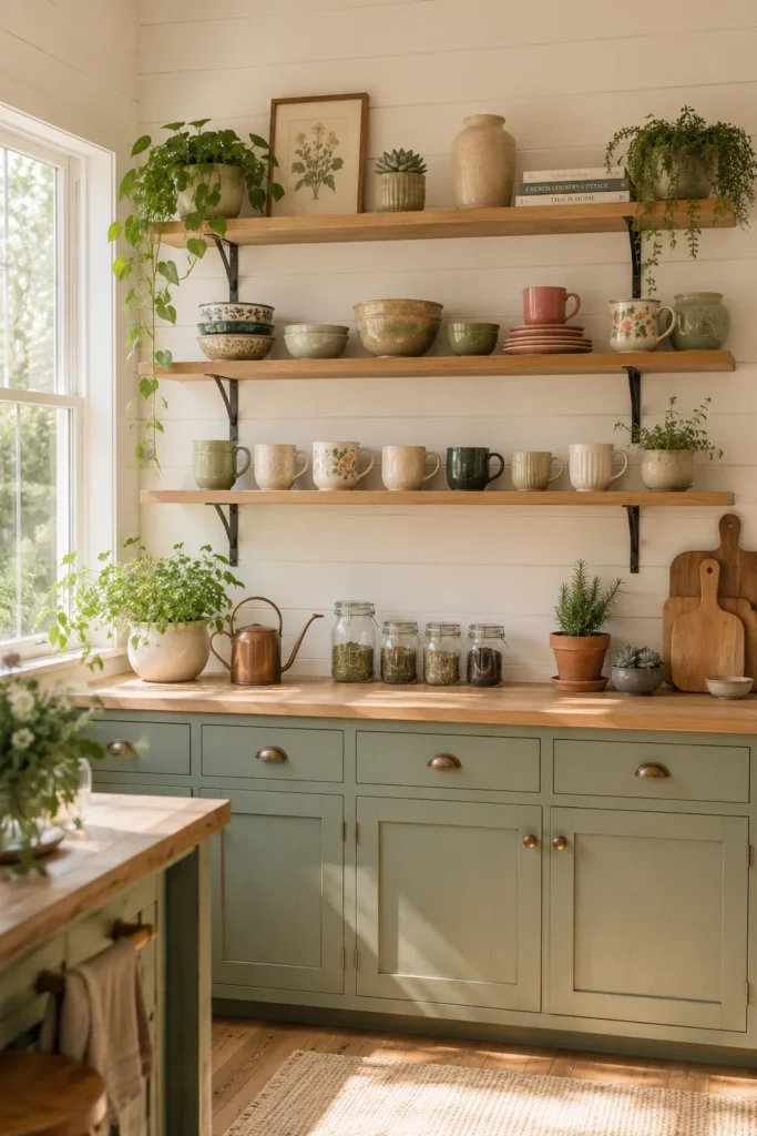 Open Wooden Shelves