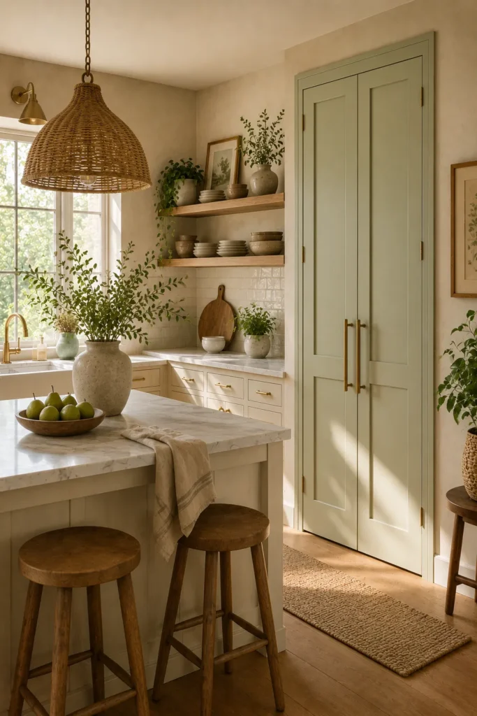 Pistachio Pantry Doors
