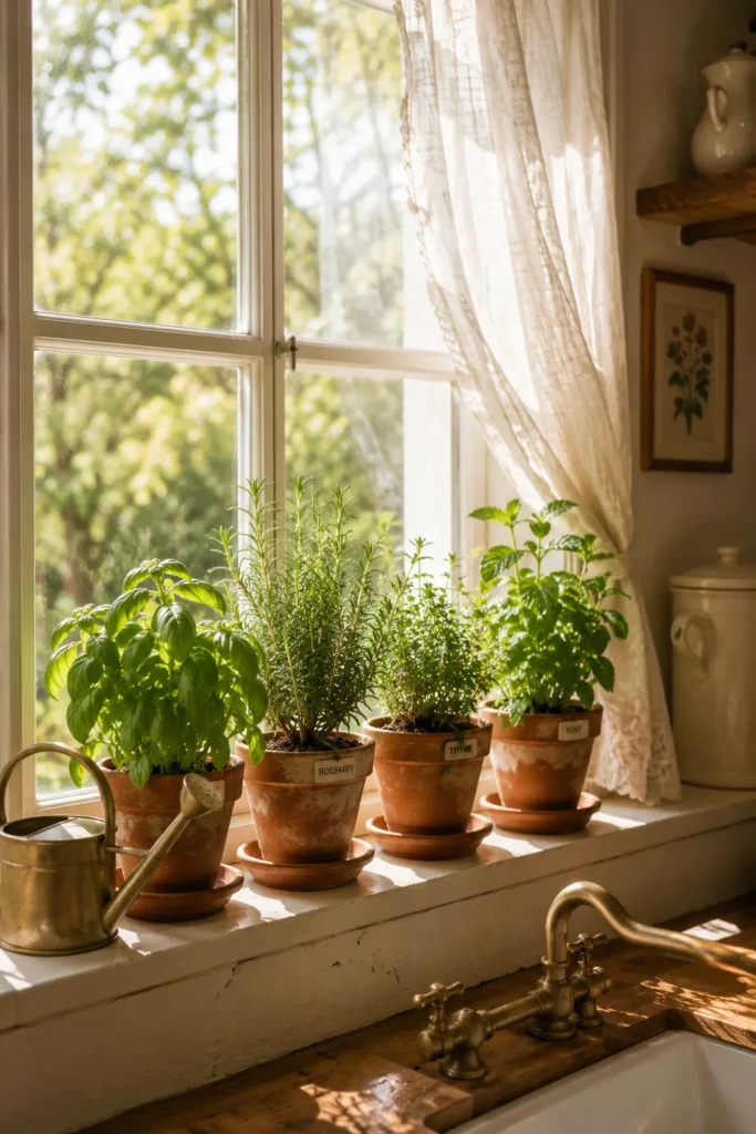 Potted Herb Window Garden
