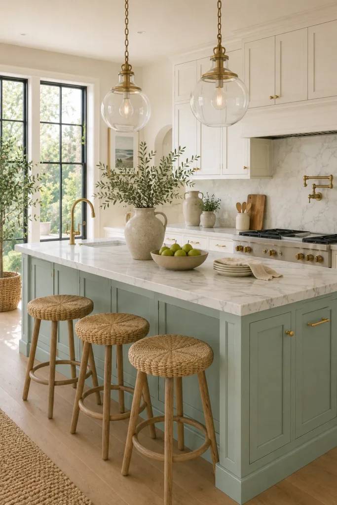 Seafoam Kitchen Island