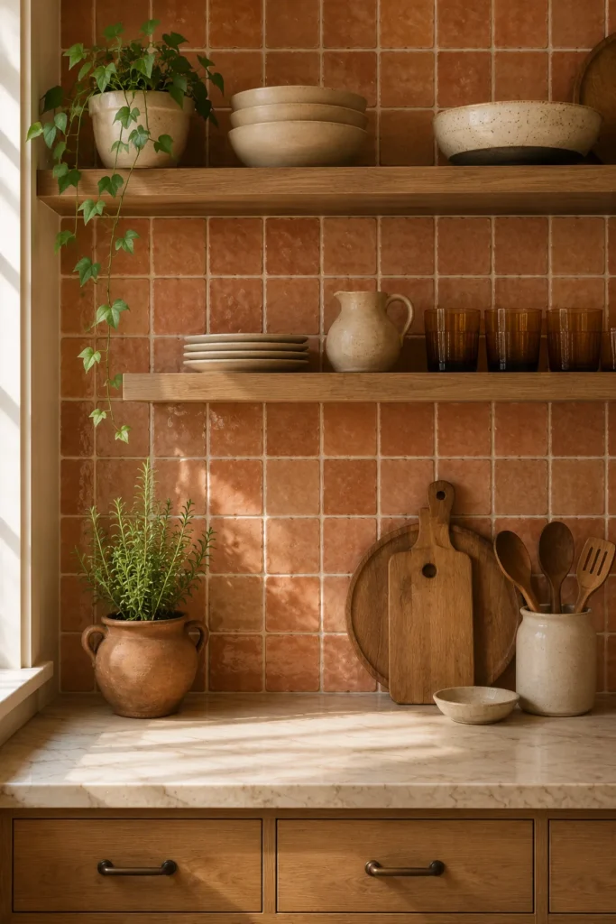 Textured Backsplash Wall