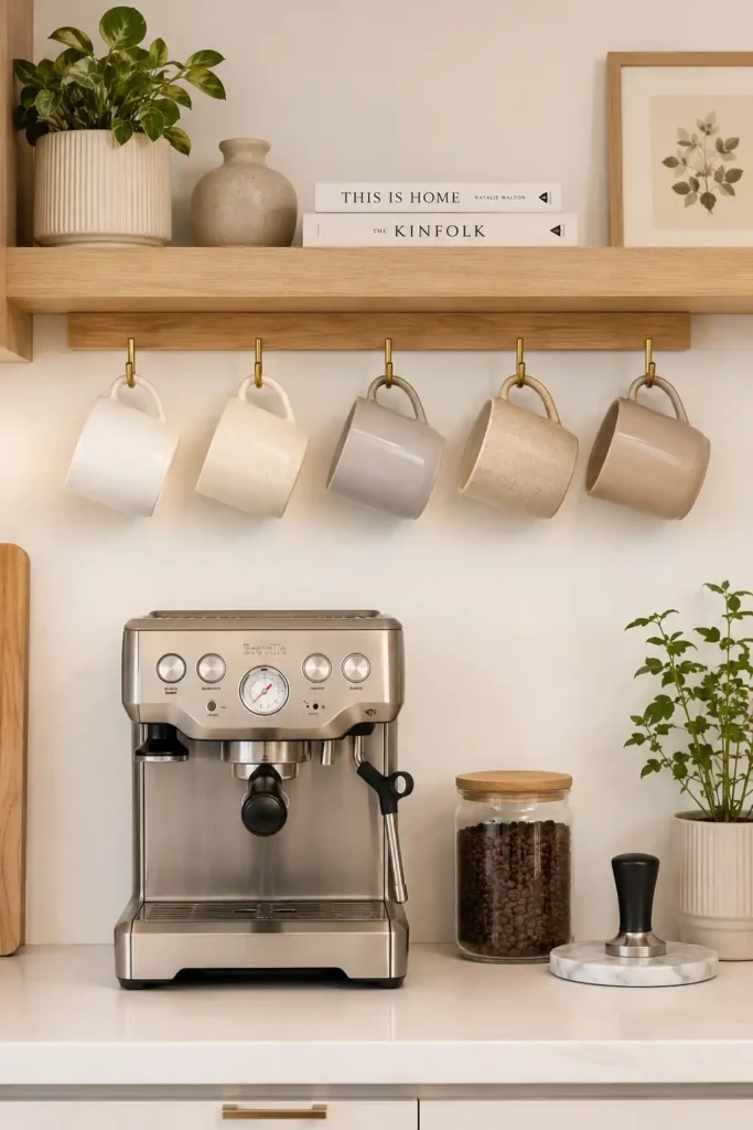 Under-Shelf Mug Hook Rail
