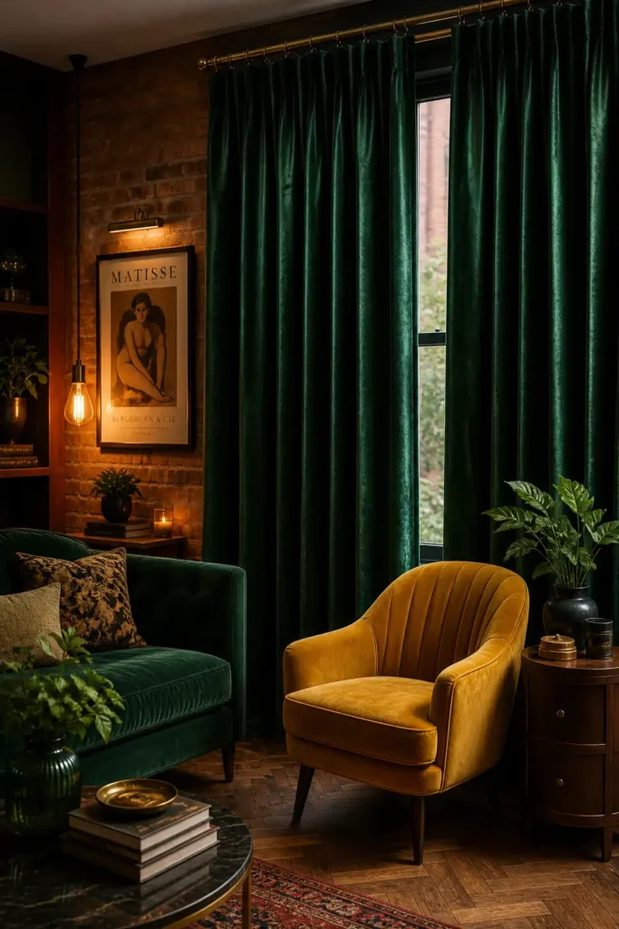 Velvet Emerald Panels