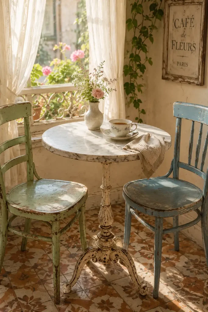 Vintage Bistro Table Setup