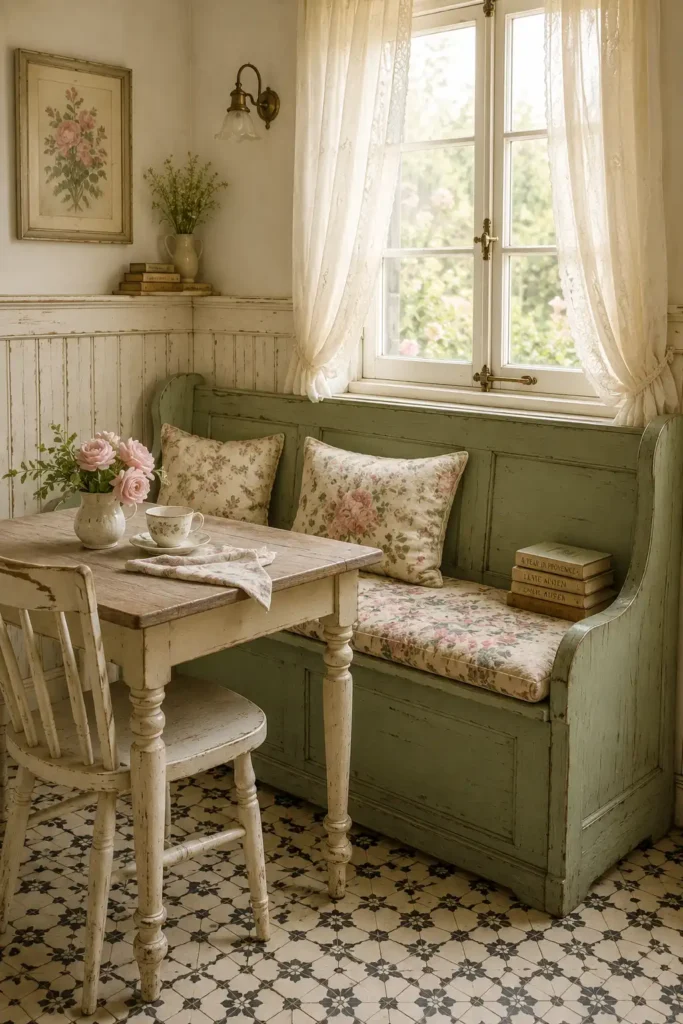 Vintage Painted Bench