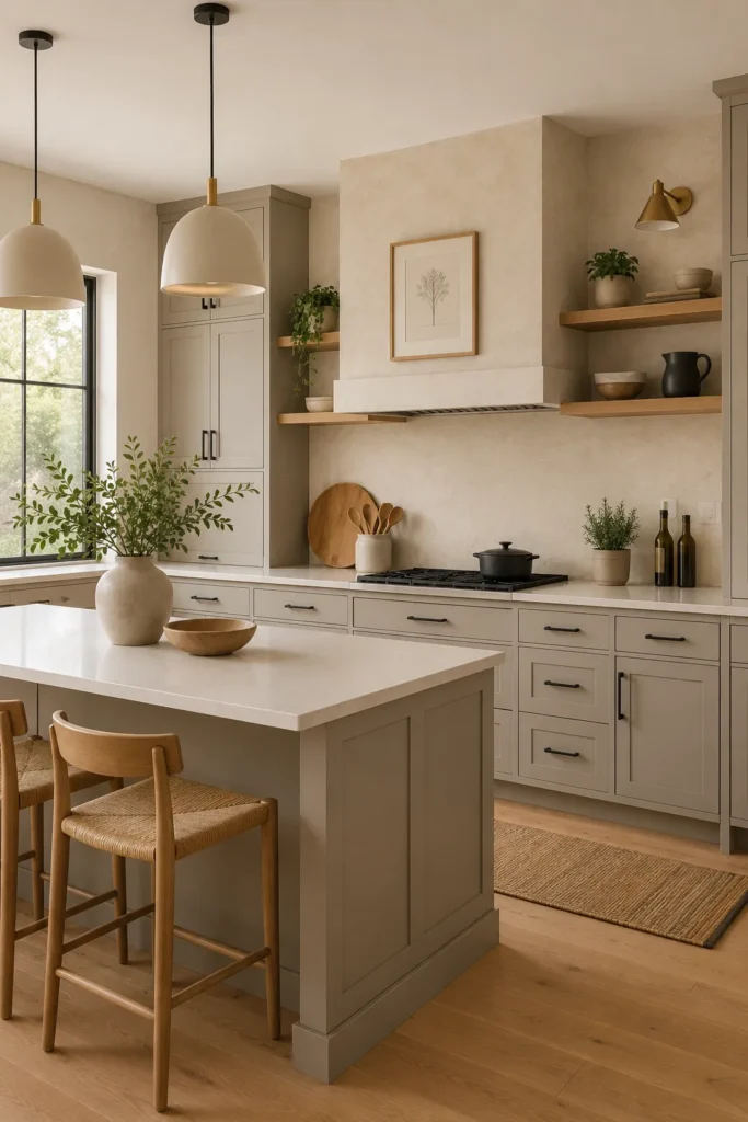 Warm Greige Cabinets