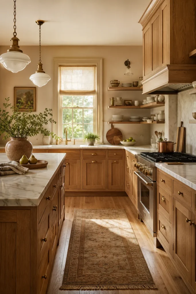Warm Oak Cabinetry