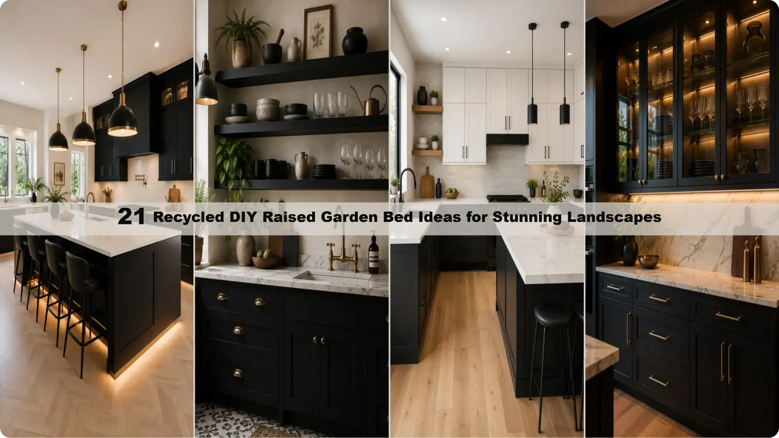 black kitchen cabinet featured