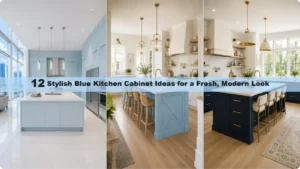 blue kitchen cabinet featured