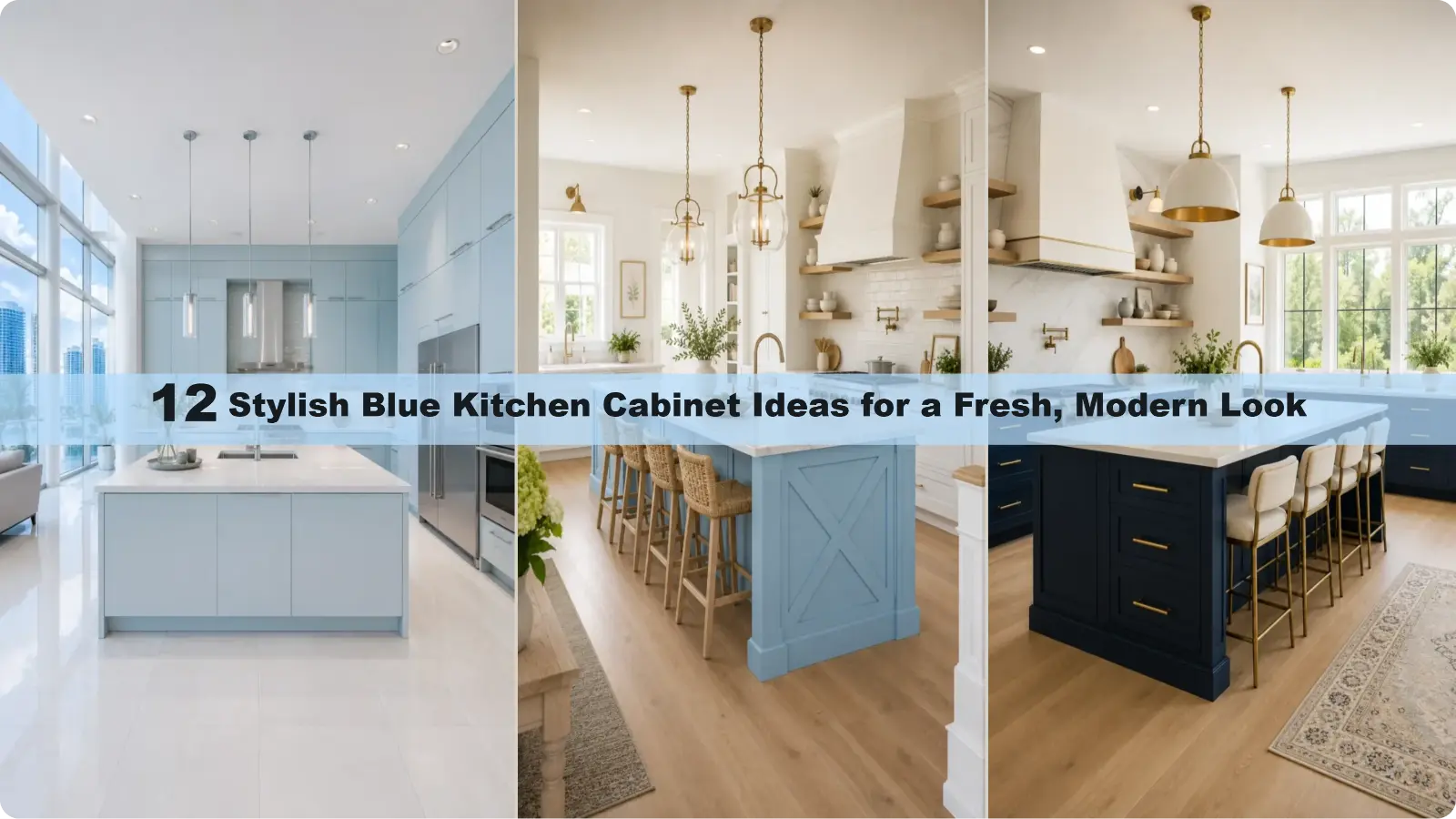 blue kitchen cabinet featured