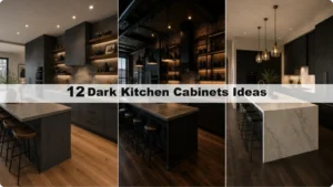 dark kitchen cabinet