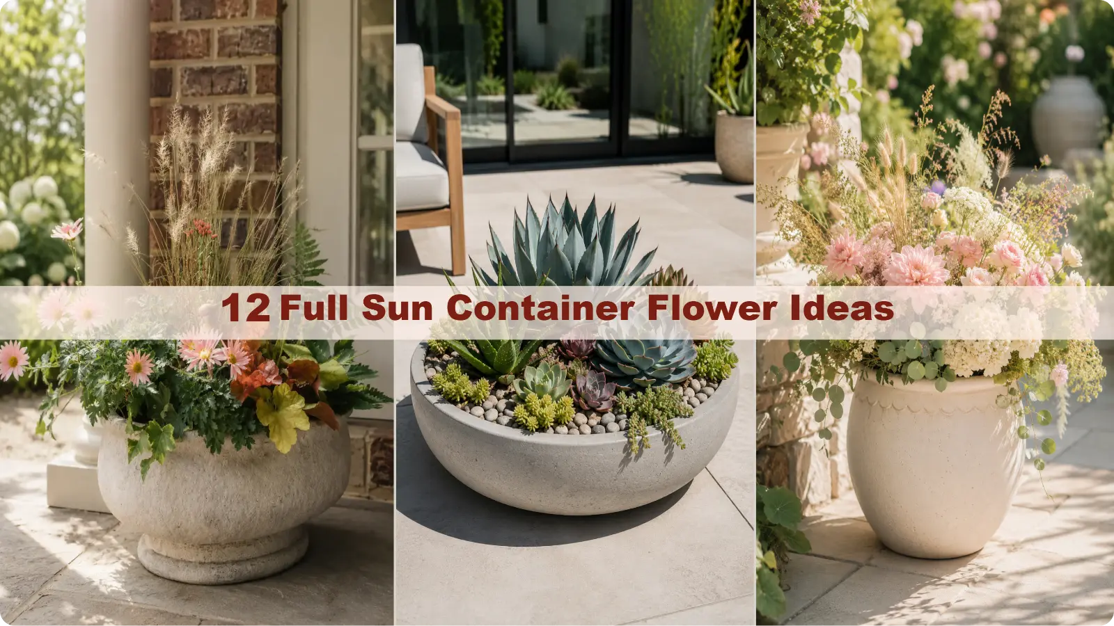 full sun container flower ideas