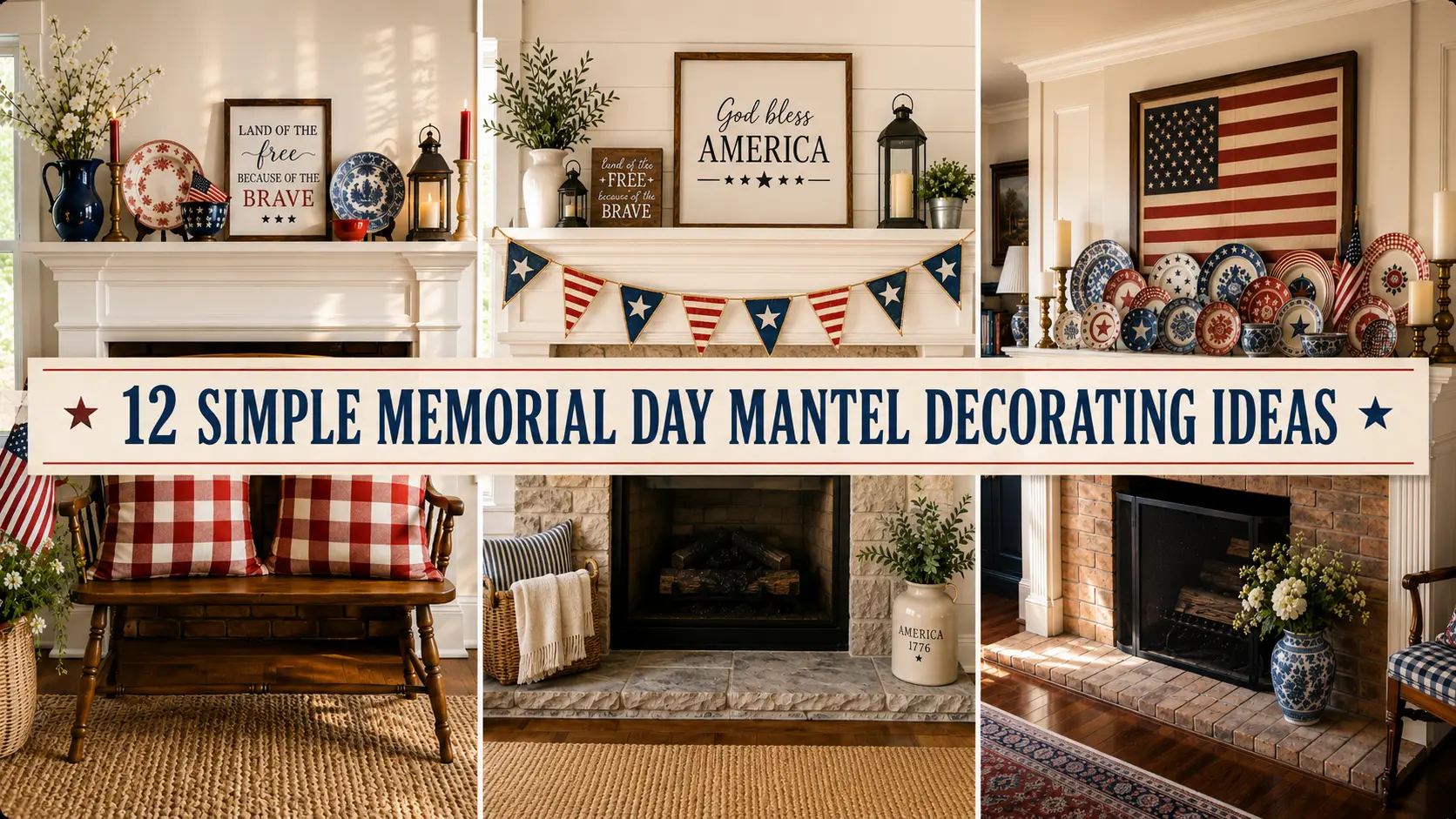 Memorial Day Mantel Decorating Ideas