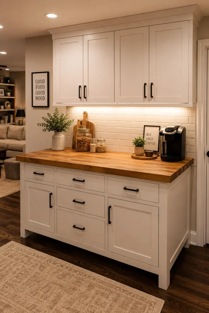 Butcher Block Countertop Station