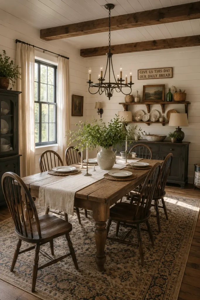 Cozy Farmhouse Dining Room Decor Ideas