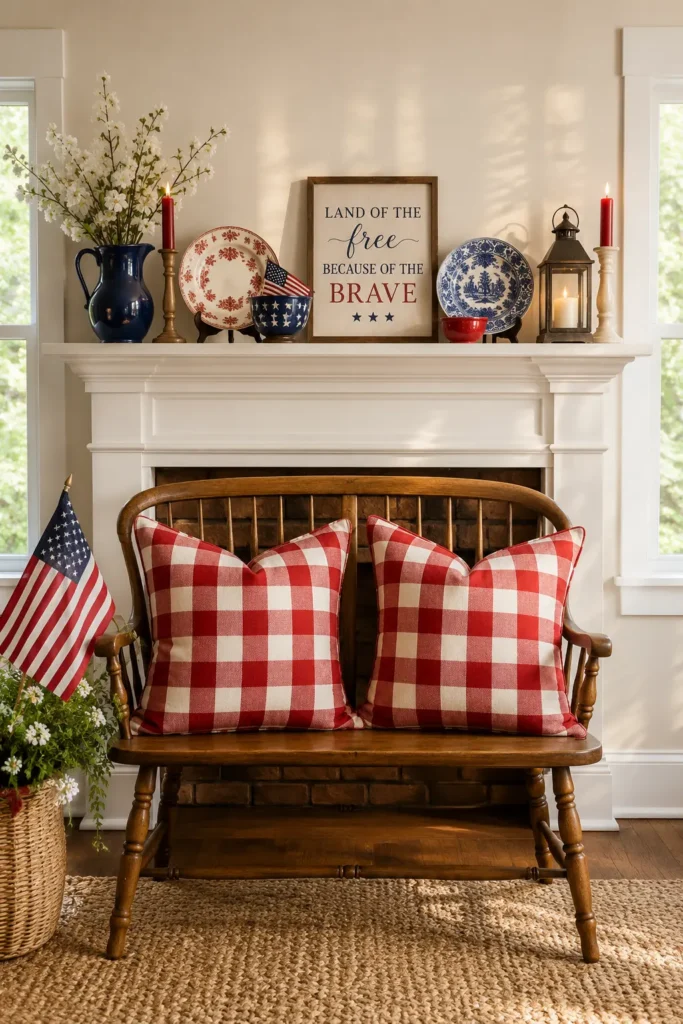 Gingham Check Pillow Swap