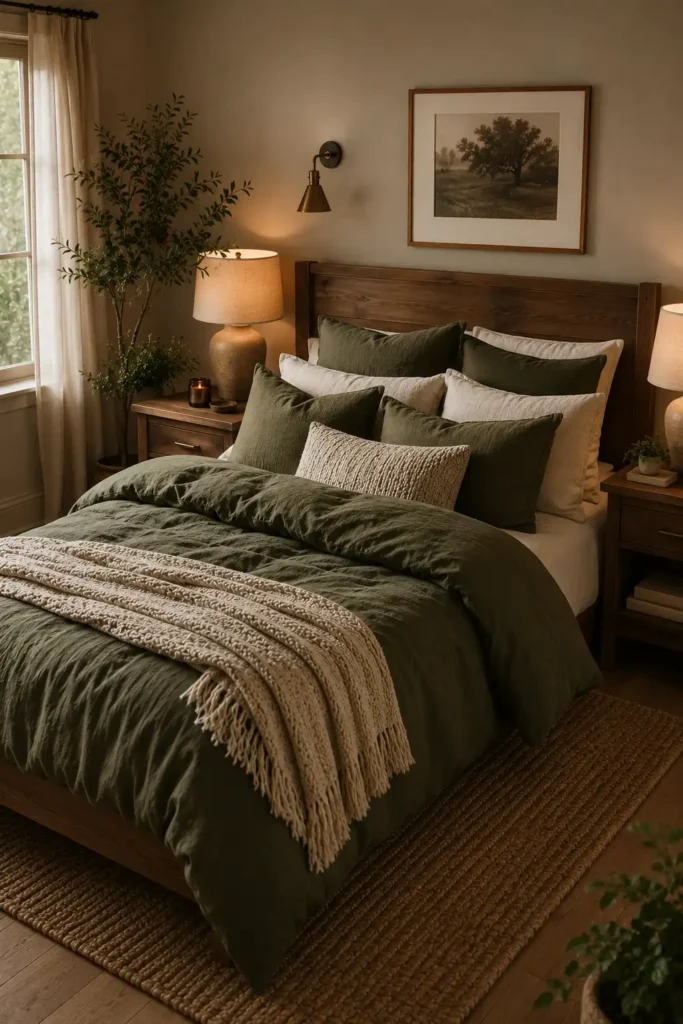 Moss Green Bedding