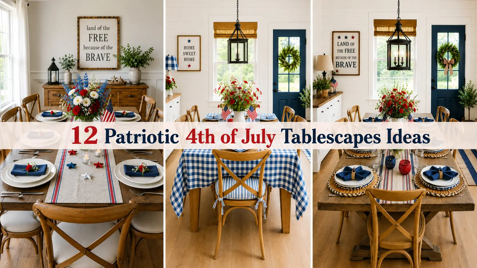 Patriotic 4th of July Tablescapes Ideas