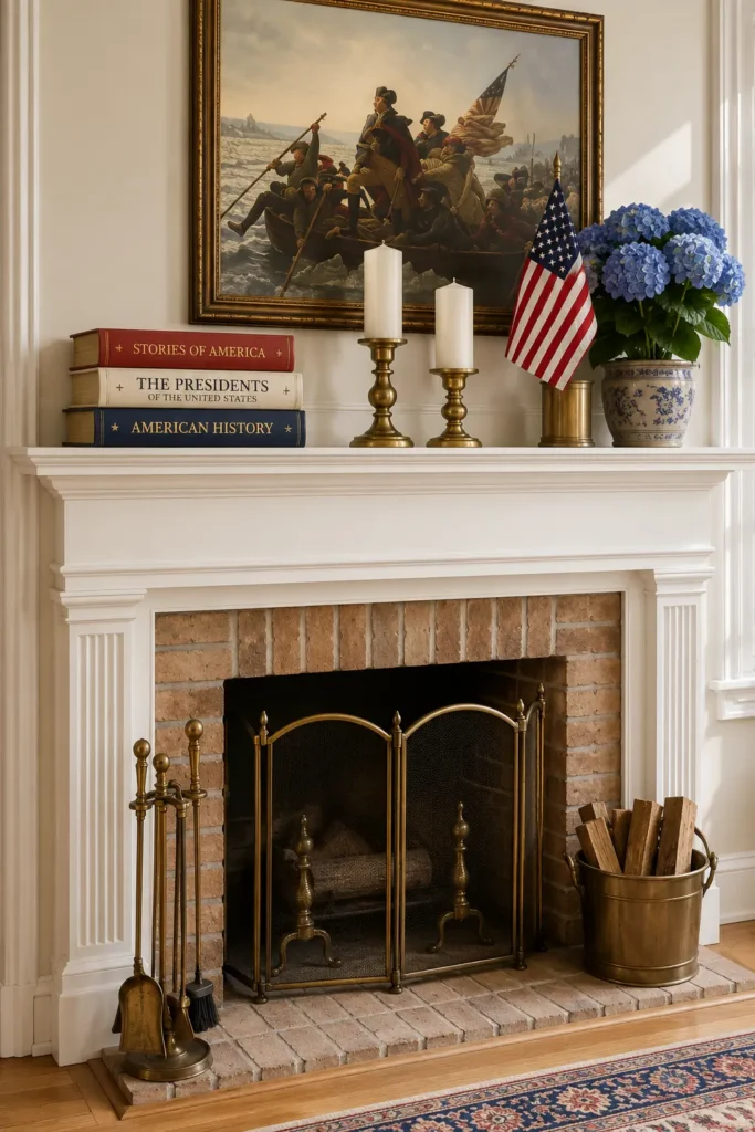 Patriotic Book Stack Accent