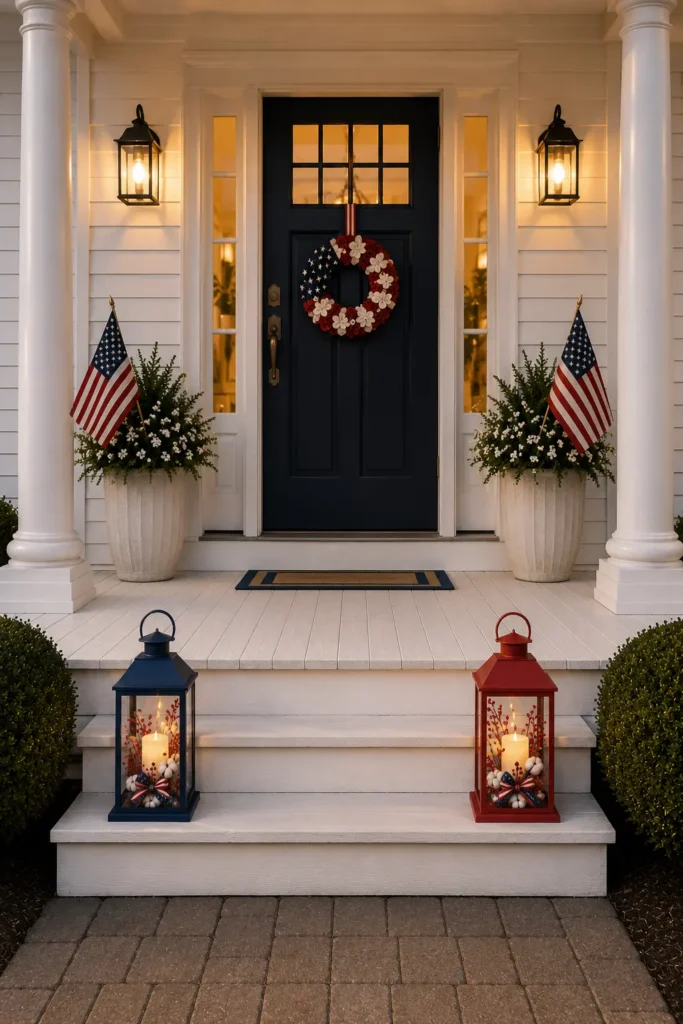 Patriotic Lantern Pair