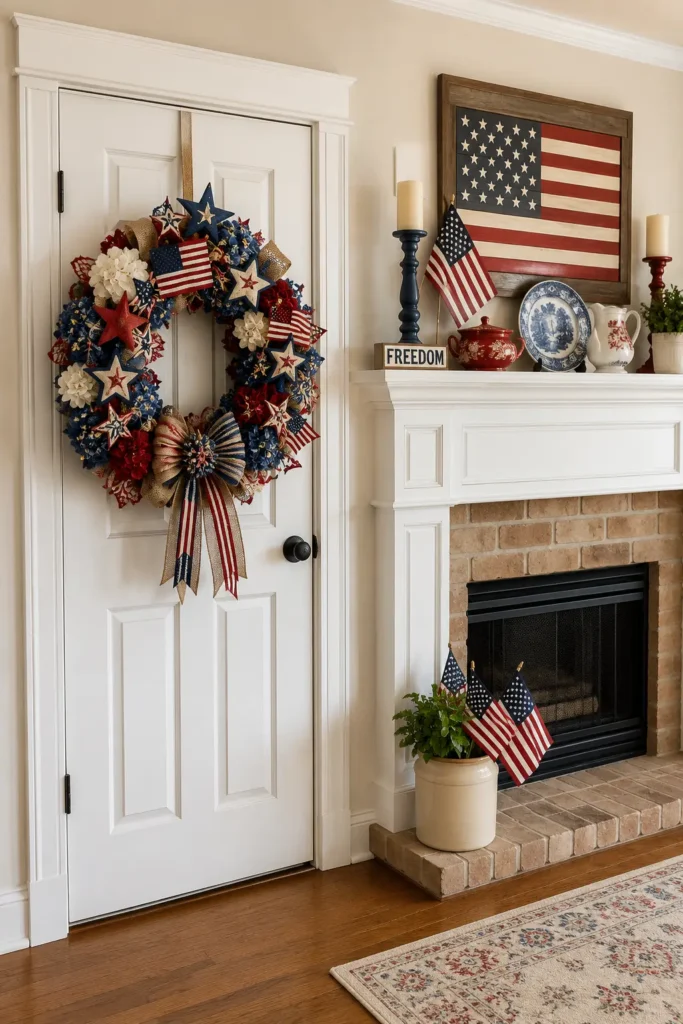 Patriotic Wreath Door Frame