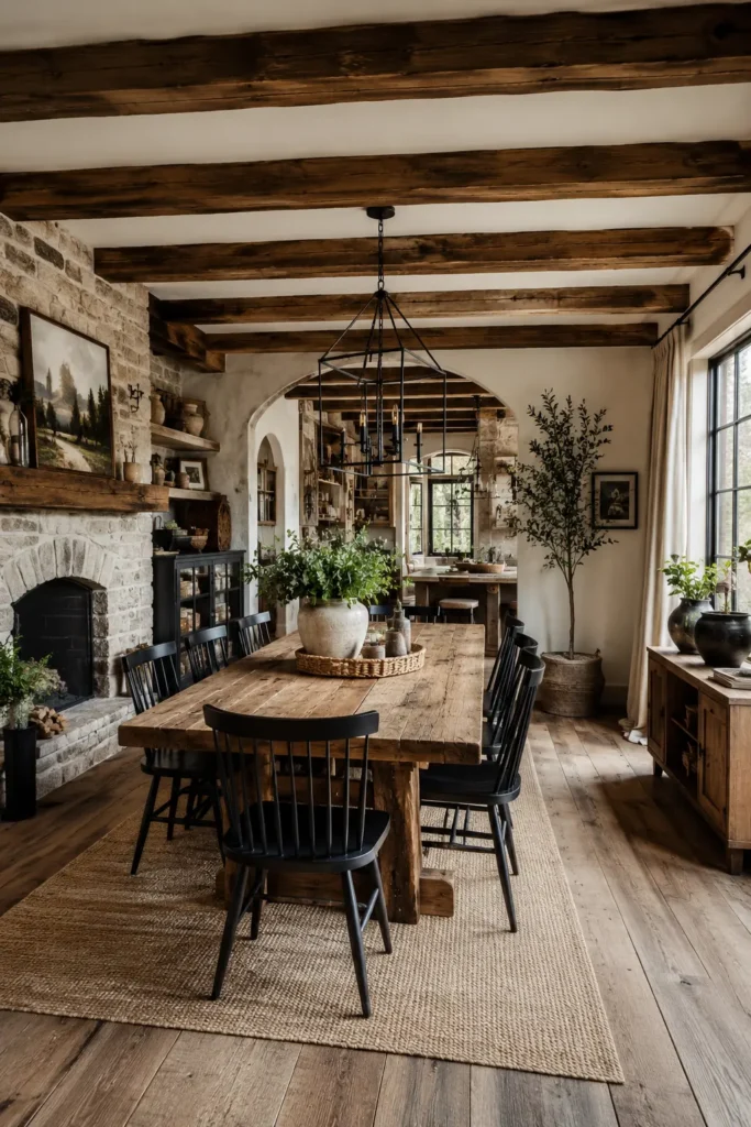 Rustic Dining Room Decor with Natural Charm