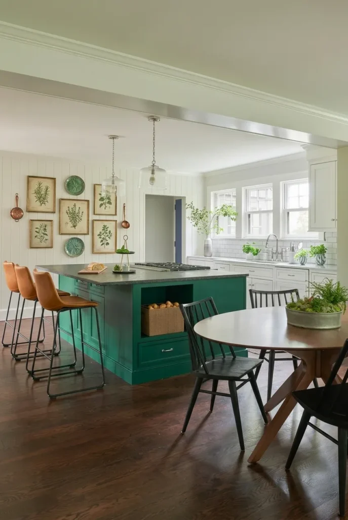 Bright Kitchen Wall Decor Ideas with Framed Botanical Gallery