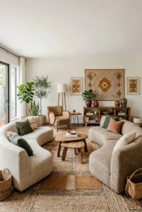 12 Earthy Living Room Ideas to Create a Warm, Cozy & Natural Home