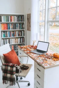 14 Cozy Fall Desk Decor Ideas for a Warm and Productive Home Office